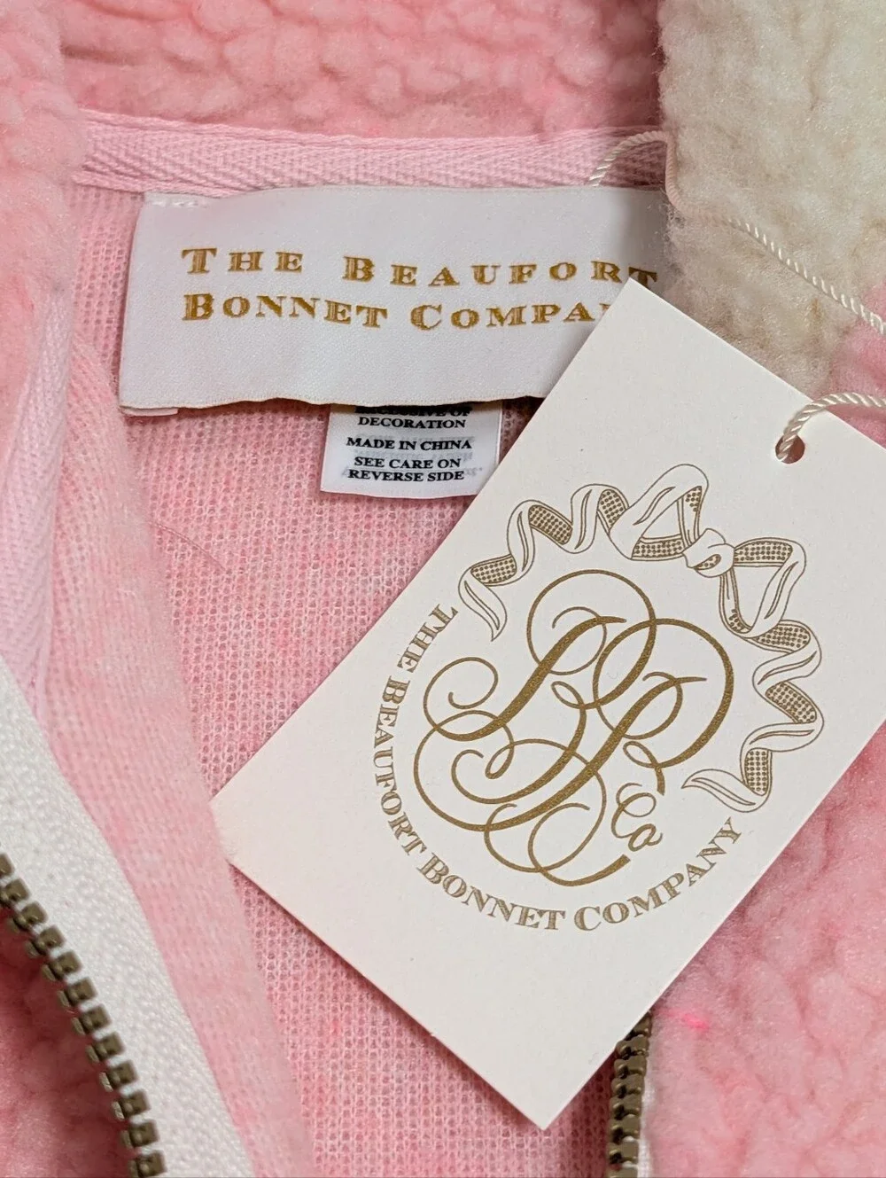 TBBC Beaufort Bonnet Company Van Camp Sherpa Vest Pink 18-24M NWT